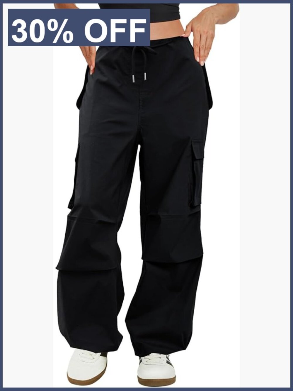 Low Waist Cargo Pants with Pockets Loose Wide Leg Hiking Joggers